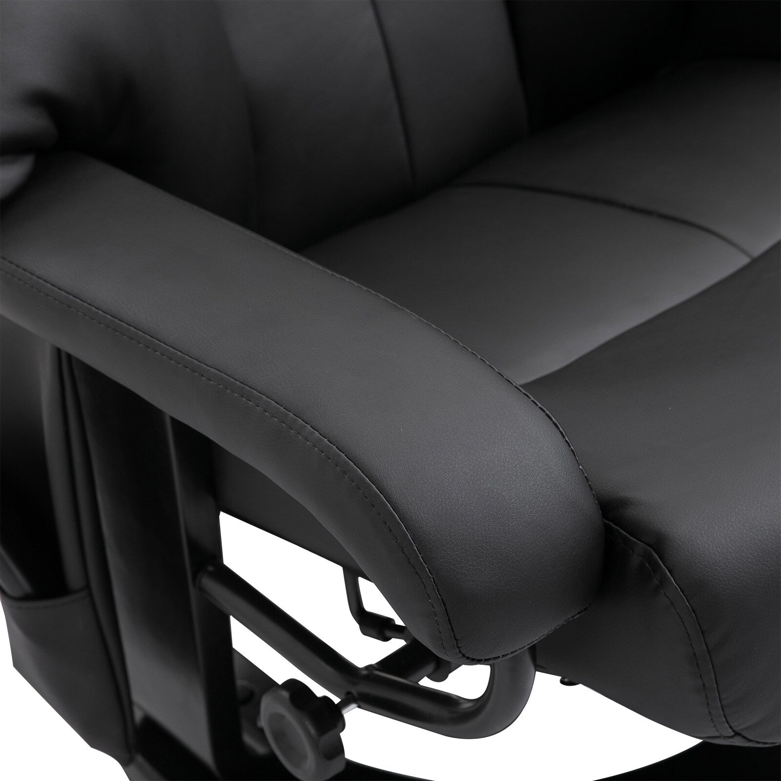 10 Point Vibration Massage Lounge Chair PU Leather Swivel Recliner Chair with Adjustable Backrest, Footrest and Remote