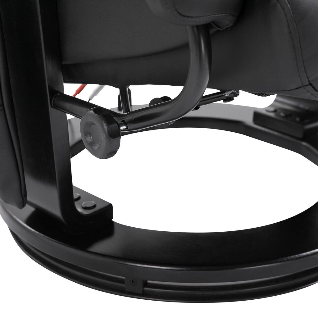 10 Point Vibration Massage Lounge Chair PU Leather Swivel Recliner Chair with Adjustable Backrest, Footrest and Remote