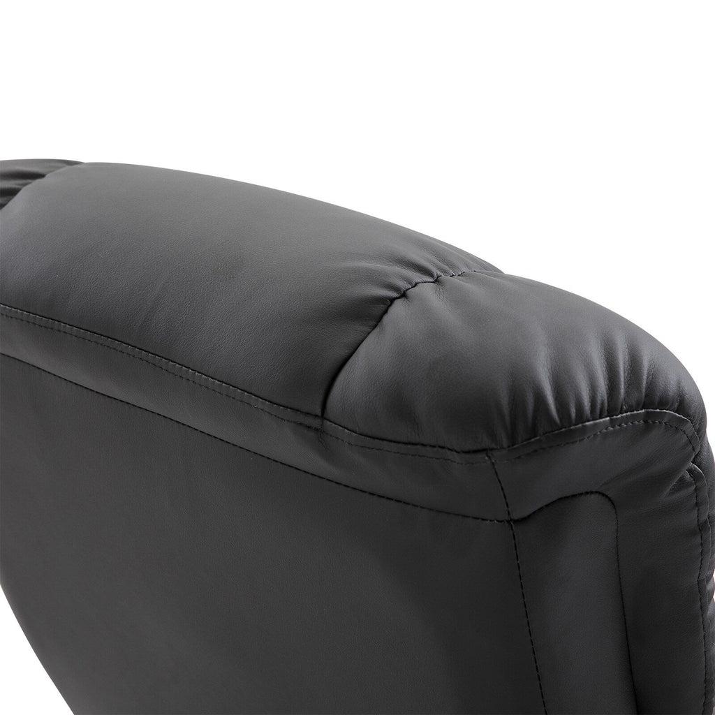 10 Point Vibration Massage Lounge Chair PU Leather Swivel Recliner Chair with Adjustable Backrest, Footrest and Remote