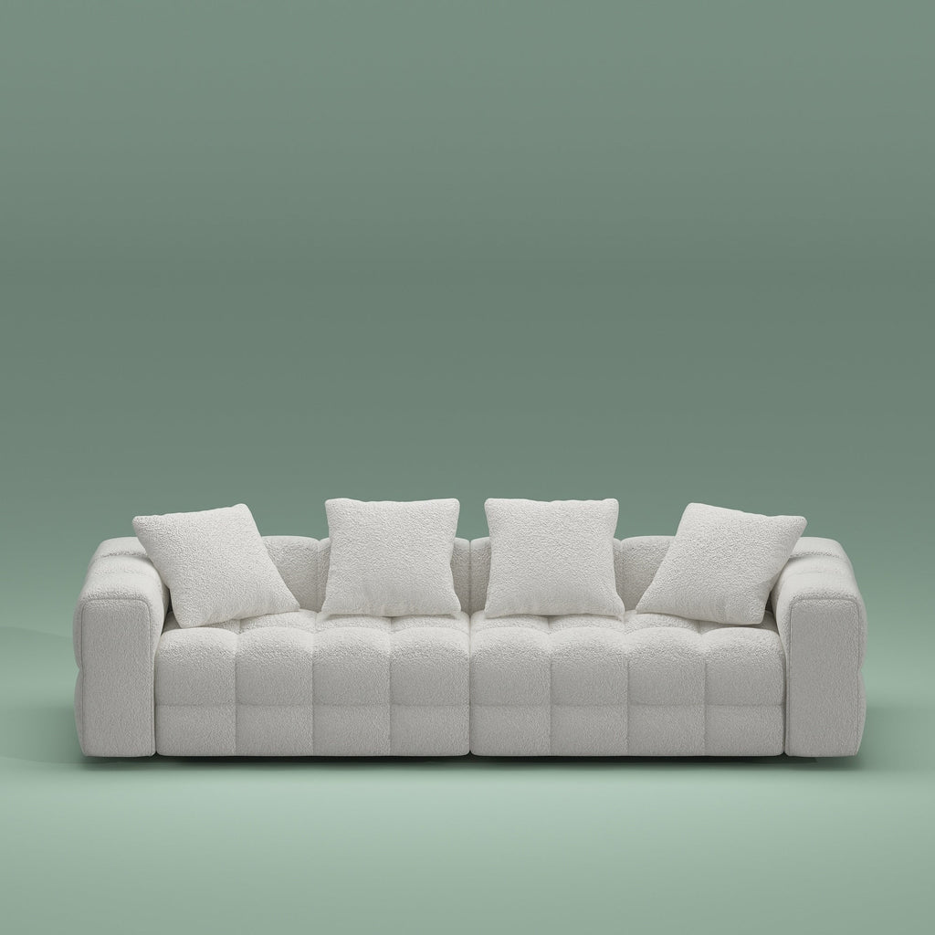 100.8 Teddy Velvet Sofa CouchModern Loveseat/Sofa/Couch with Armrest