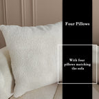 100.8 Teddy Velvet Sofa CouchModern Loveseat/Sofa/Couch with Armrest