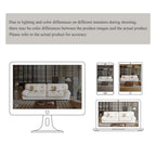 102.4 3-Seat Mid-Century Leather Feather Sofa - 110.2 x 31.9