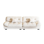 102.4 3-Seat Mid-Century Leather Feather Sofa - 110.2 x 31.9