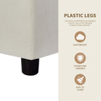 102.4'' L-Shaped Polyester Sectional Sofa with Reversible Footstool and Durable Legs
