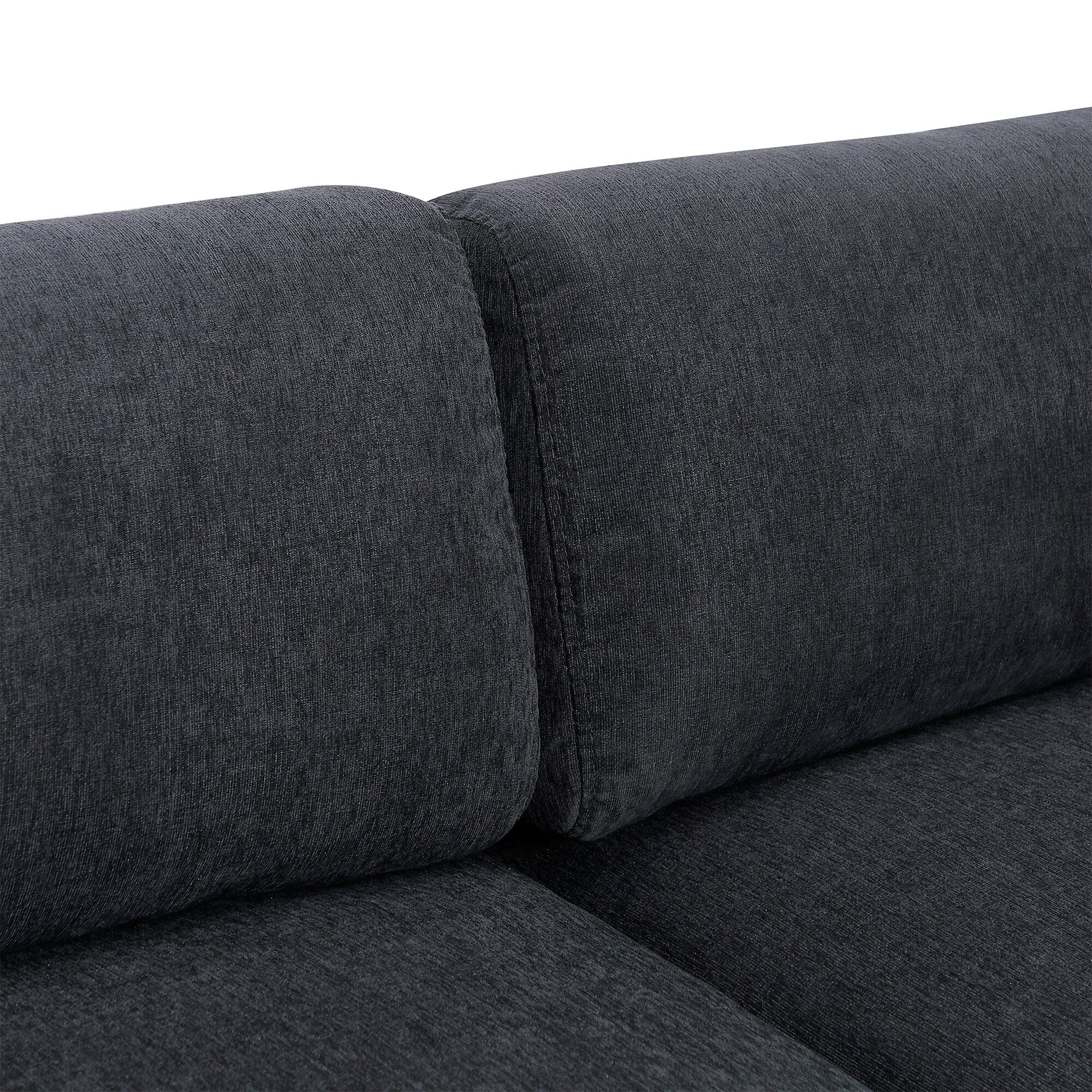 102.4'' L-Shaped Polyester Sectional Sofa with Reversible Footstool and Durable Legs