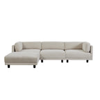 102.4'' L-Shaped Polyester Sectional Sofa with Reversible Footstool and Durable Legs