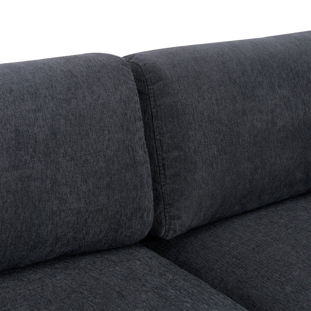 102.4'' Polyester L-Shaped Sofa with Reversible Footstool