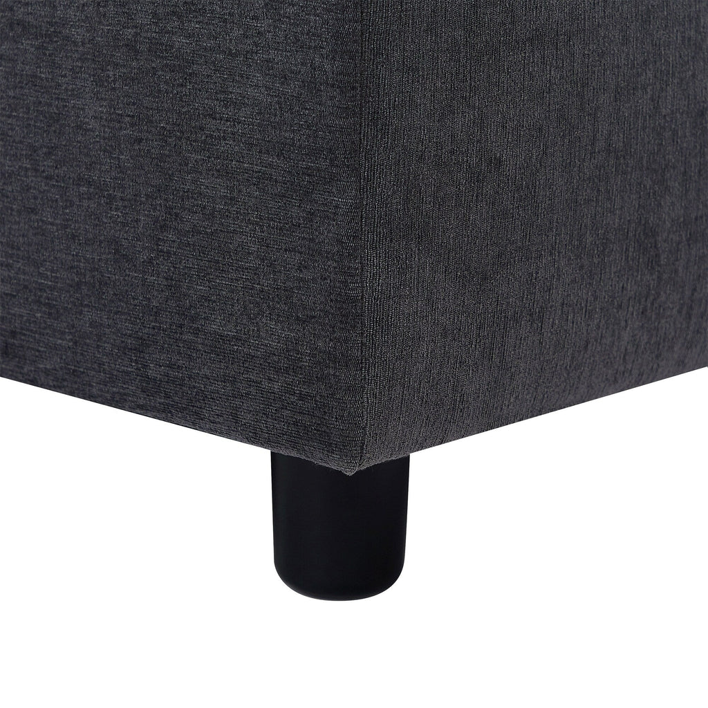 102.4'' Polyester L-Shaped Sofa with Reversible Footstool