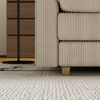 103 Corduroy Modern Classic 4-Seater Sofa - Deep Seat,With 4 Pillow For Living Room