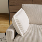 103 Corduroy Modern Classic 4-Seater Sofa - Deep Seat,With 4 Pillow For Living Room