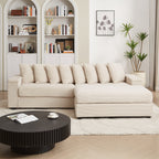 104-In Oversized Large Corduroy L Shaped Sofa with Chaise