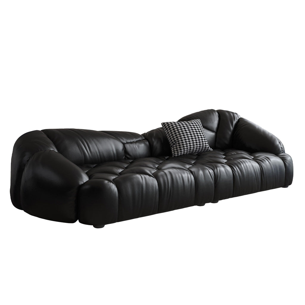 104.3 Leather Upholstered Sofa - 104.3 x 45.3
