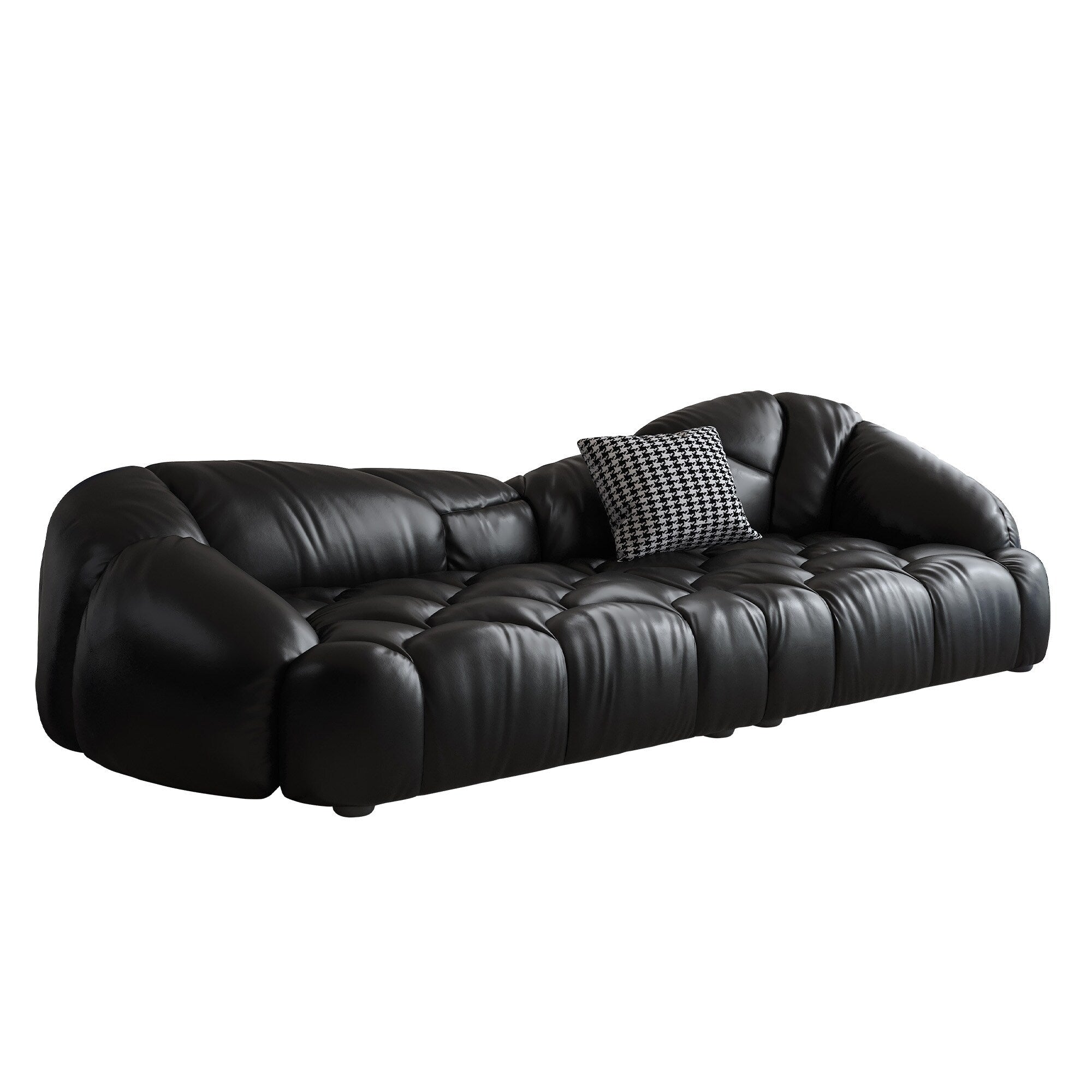 104.3 Leather Upholstered Sofa - 104.3 x 45.3