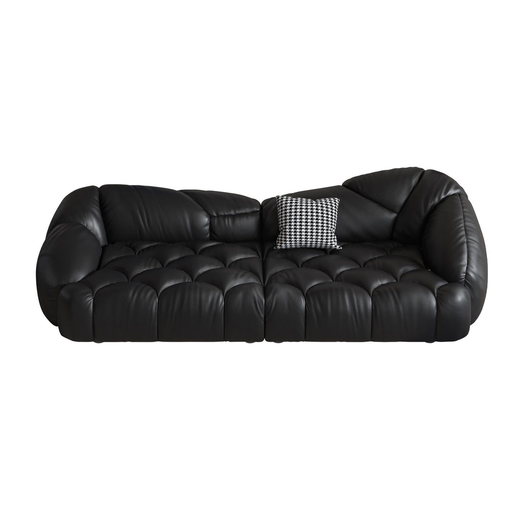 104.3 Leather Upholstered Sofa - 104.3 x 45.3