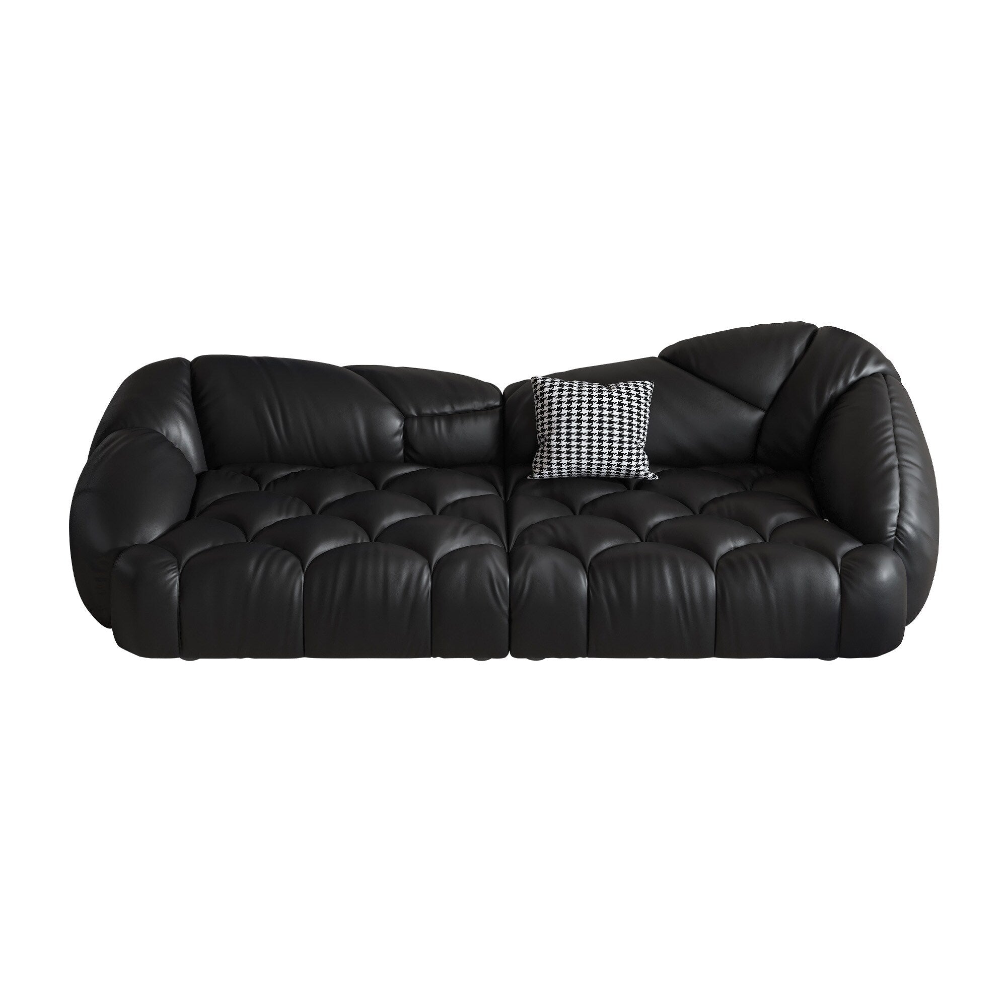 104.3 Leather Upholstered Sofa - 104.3 x 45.3