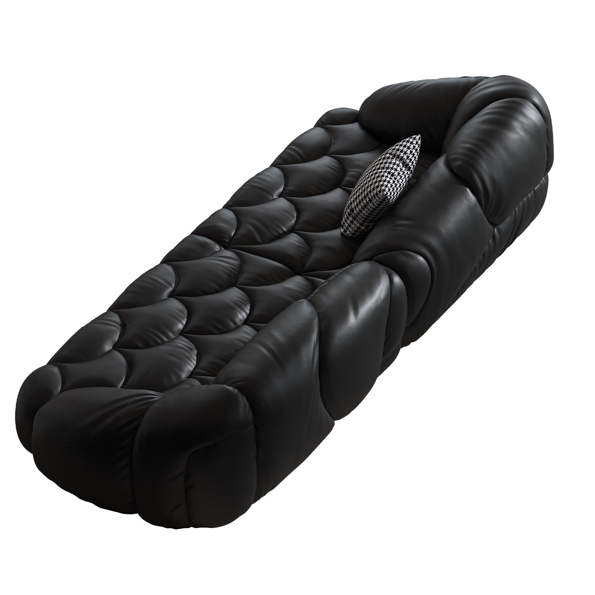 104.3 Leather Upholstered Sofa - 104.3 x 45.3