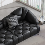 104.3 Leather Upholstered Sofa - 104.3 x 45.3