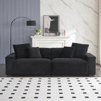 104.72-inch 4-seat large sofa with 4 throw pillows