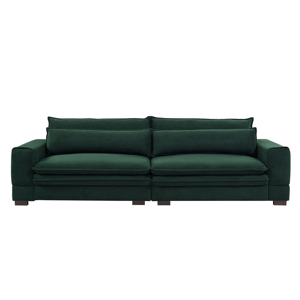 104.72 Mid-Century Modern Fabric Sofa with Solid Wood Legs