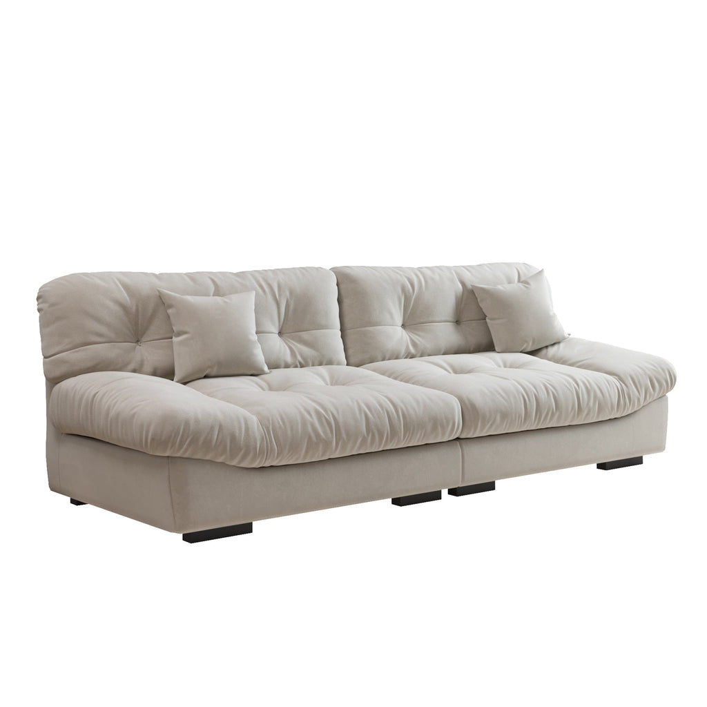 105'' Minimalism Cloud Sofa Loveseat with Two Pillow