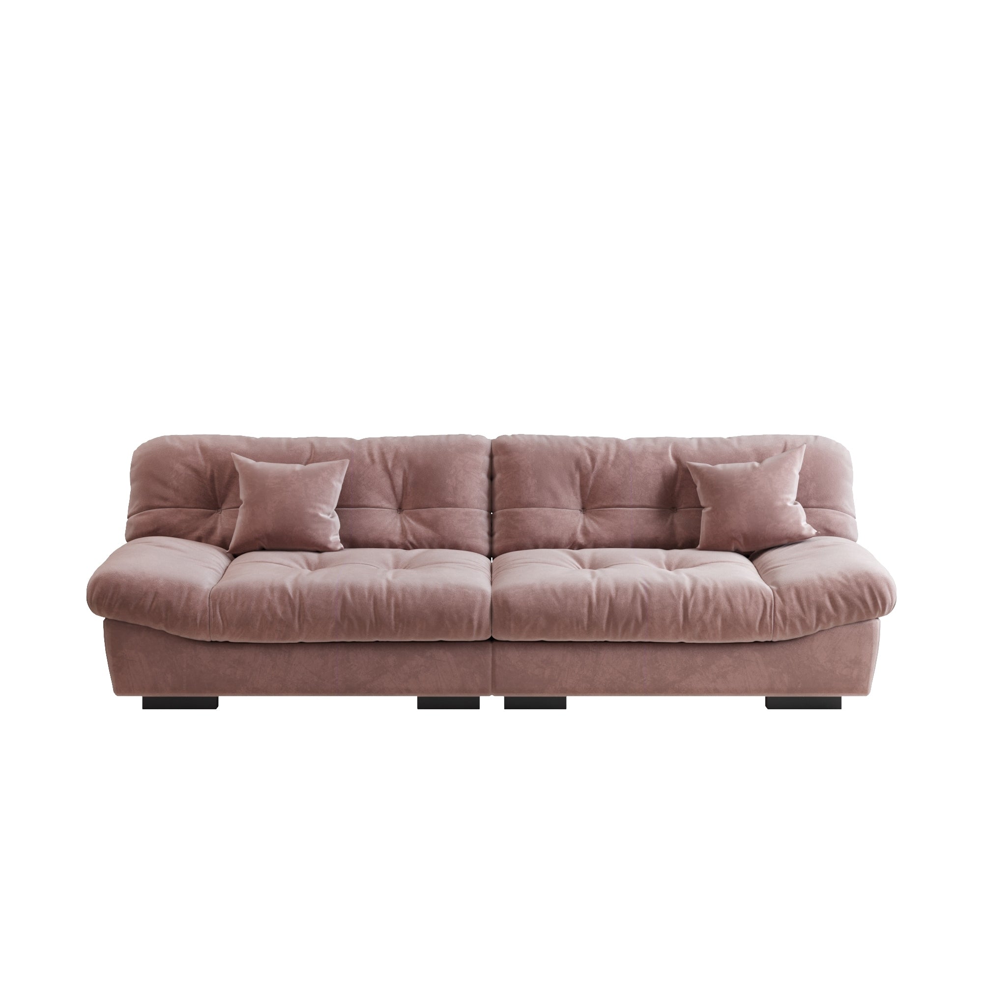 105'' Minimalism Cloud Sofa Loveseat with Two Pillow