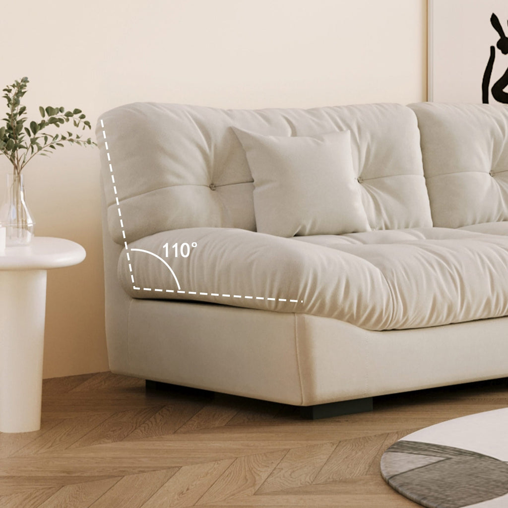 105'' Minimalism Cloud Sofa Loveseat with Two Pillow