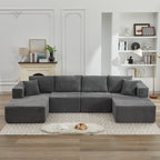 106 Cloud Sectional Couch Double Chaise Lounges,Deep Seat Modern Modular Sofa For Living Room,No Assembly Required