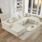 106 Cloud Sectional Couch Double Chaise Lounges,Deep Seat Modern Modular Sofa For Living Room,No Assembly Required
