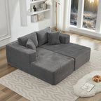 106 Cloud Sectional Couch Double Chaise Lounges,Deep Seat Modern Modular Sofa For Living Room,No Assembly Required