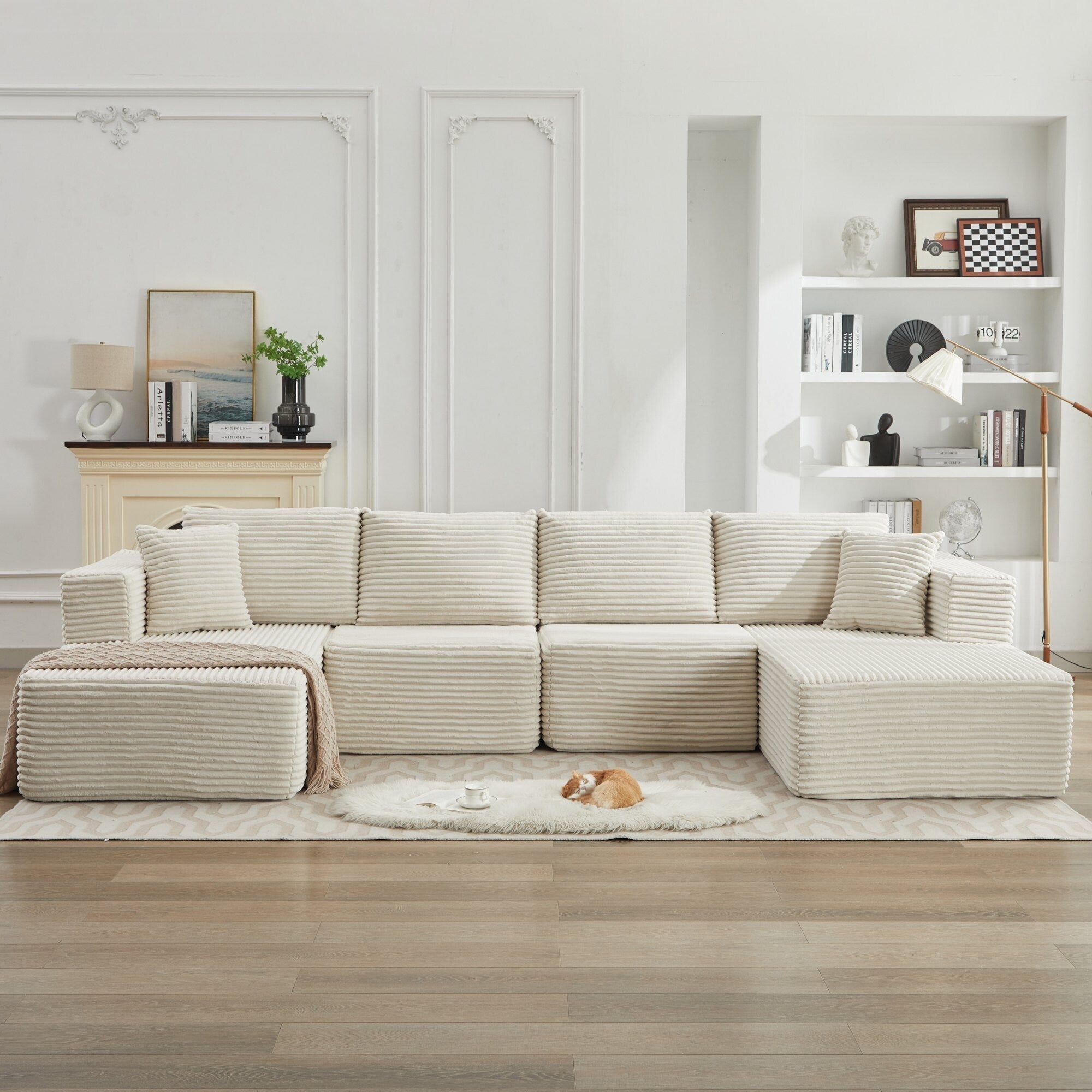 106 Cloud Sectional Couch Double Chaise Lounges,Deep Seat Modern Modular Sofa For Living Room,No Assembly Required