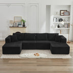 106 Cloud Sectional Couch Double Chaise Lounges,Deep Seat Modern Modular Sofa For Living Room,No Assembly Required