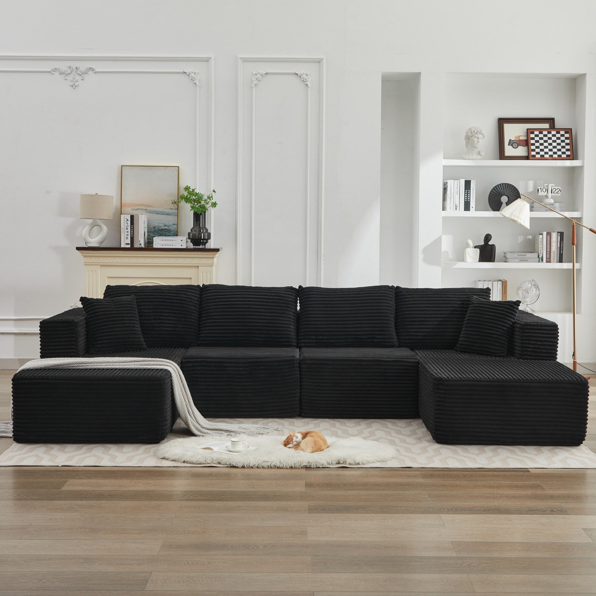 106 Cloud Sectional Couch Double Chaise Lounges,Deep Seat Modern Modular Sofa For Living Room,No Assembly Required