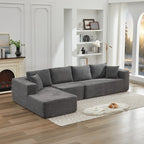 106 Cloud Sectional Couch L-Shape With Left Facing Chaise,Deep Seat Modern Modular Sofa For Living Room,No Assembly Required