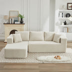 106 Cloud Sectional Couch L-Shape With Left Facing Chaise,Deep Seat Modern Modular Sofa For Living Room,No Assembly Required