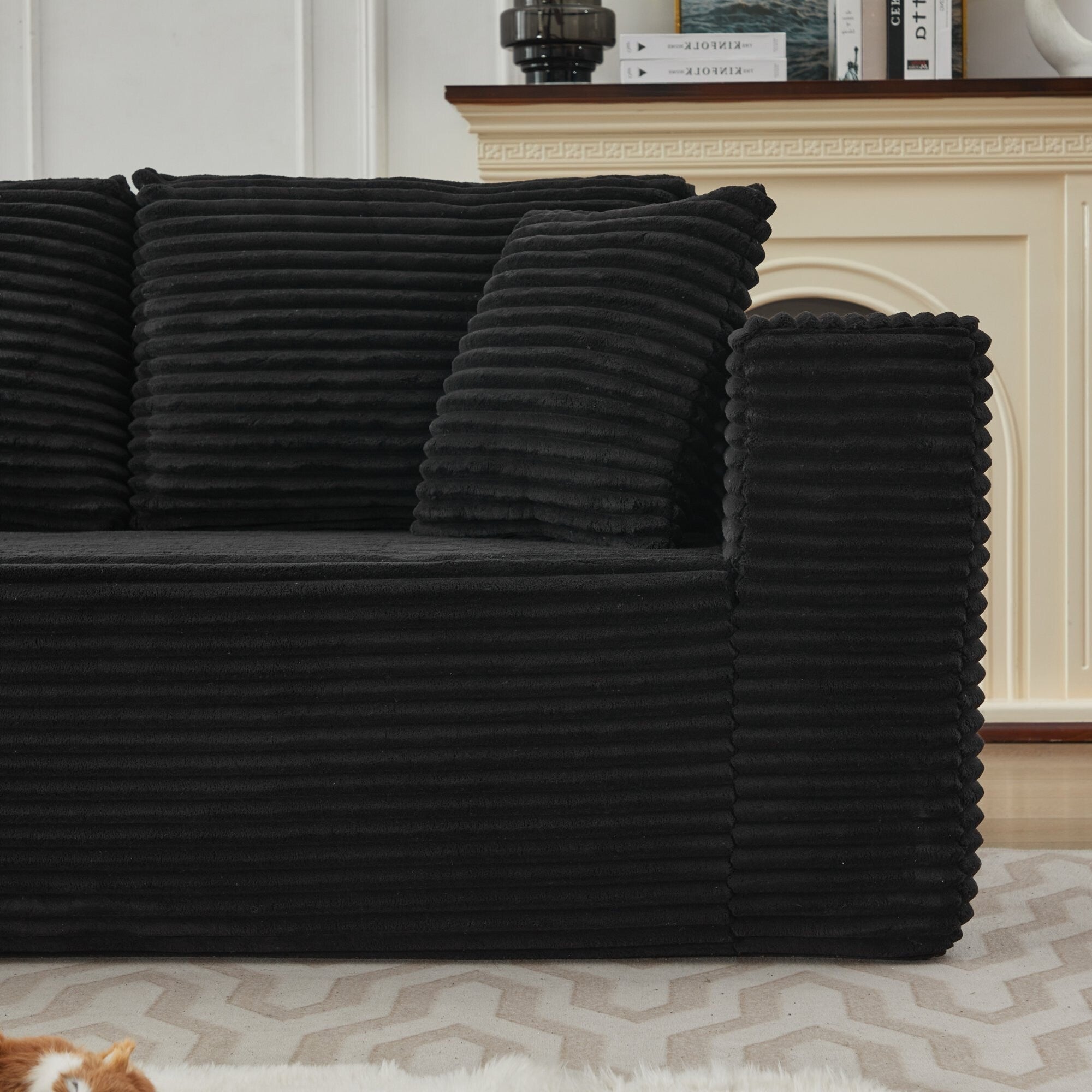 106 Cloud Sectional Couch L-Shape With Left Facing Chaise,Deep Seat Modern Modular Sofa For Living Room,No Assembly Required