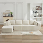 106 Cloud Sectional Couch L-Shape With Left Facing Chaise,Deep Seat Modern Modular Sofa For Living Room,No Assembly Required