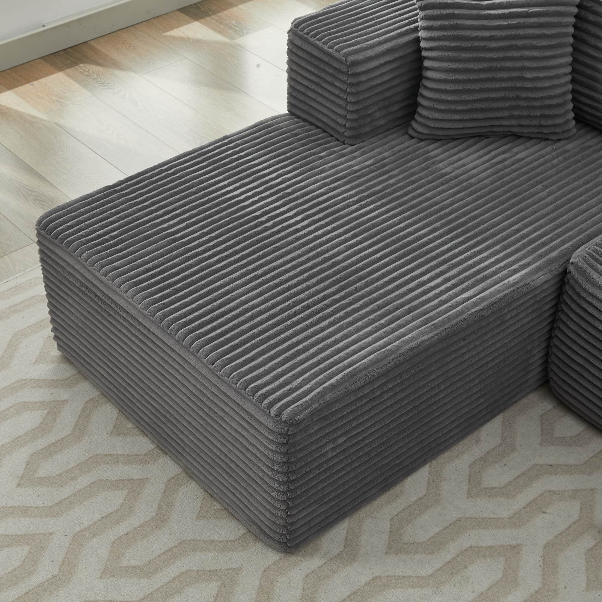 106 Cloud Sectional Couch L-Shape With Left Facing Chaise,Deep Seat Modern Modular Sofa For Living Room,No Assembly Required