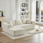 106 Cloud Sectional Couch L-Shape With Left Facing Chaise,Deep Seat Modern Modular Sofa For Living Room,No Assembly Required