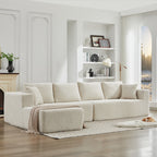 106 Cloud Sectional Couch L-Shape With Left Facing Chaise,Deep Seat Modern Modular Sofa For Living Room,No Assembly Required