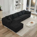 106 Cloud Sectional Couch L-Shape With Left Facing Chaise,Deep Seat Modern Modular Sofa For Living Room,No Assembly Required