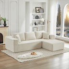 106 Cloud Sectional Couch L-Shape With Right Facing Chaise,Deep Seat Modern Modular Sofa For Living Room,No Assembly Required