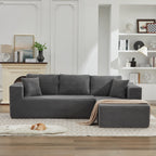 106 Cloud Sectional Couch L-Shape With Right Facing Chaise,Deep Seat Modern Modular Sofa For Living Room,No Assembly Required