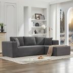 106 Cloud Sectional Couch L-Shape With Right Facing Chaise,Deep Seat Modern Modular Sofa For Living Room,No Assembly Required