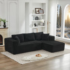 106 Cloud Sectional Couch L-Shape With Right Facing Chaise,Deep Seat Modern Modular Sofa For Living Room,No Assembly Required