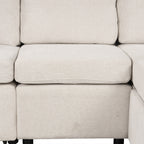 108 Inch Modular UâShaped Sectional Sofa with Pull Out Sleeper, USB Ports and Dual Cup Holders for Living Room