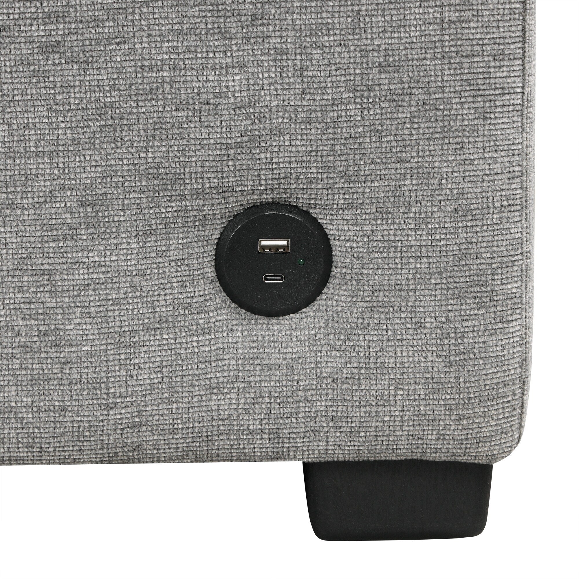 108 Inch Modular UâShaped Sectional Sofa with Pull Out Sleeper, USB Ports and Dual Cup Holders for Living Room