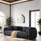 110 Mid Century 3 Seater Velvet Sofa with 4 Pillows