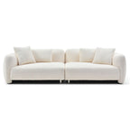110 Mid Century 3 Seater Velvet Sofa with 4 Pillows