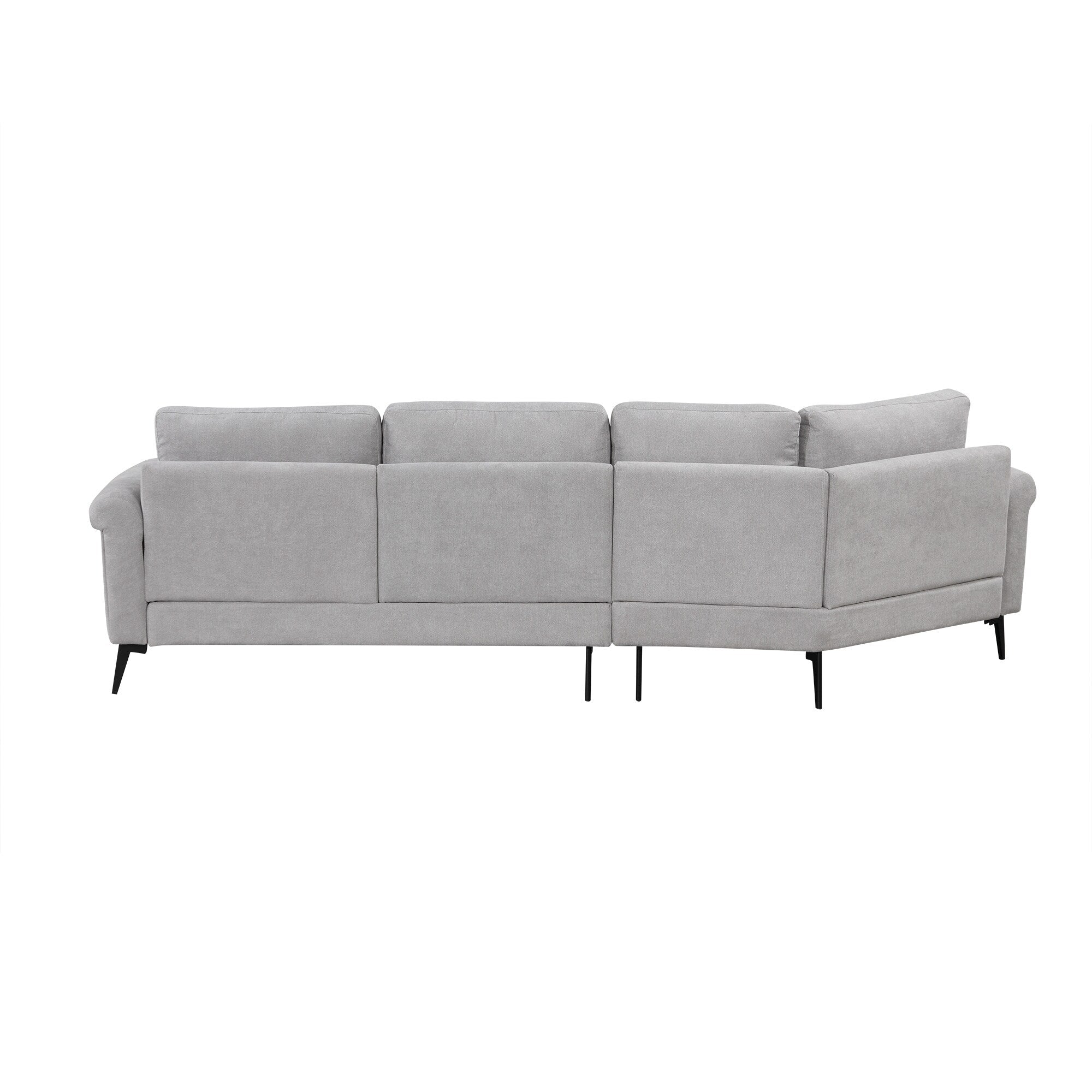 111 3 Seater Sofa Couch, Chenille Curved Sofa Couch with 2 Printed Pillows Modern Upholstered Sofa for Living Room