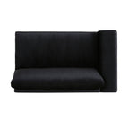 111 Velvet 4-Seater Sofa with Soft Cushions and Metal Silver Legs for Living Room